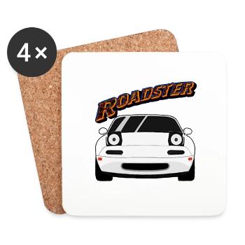 miata roadster mx5 MIAT wink Wonk - Untersetzer (4er-Set) - Weiß - Vorne
