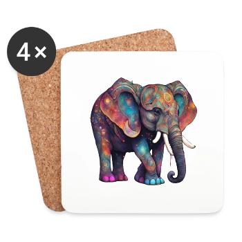 magic elephant - Untersetzer (4er-Set) - Weiß - Vorne