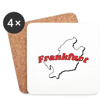Frankfurt - Untersetzer (4er-Set) - Weiß - Vorne