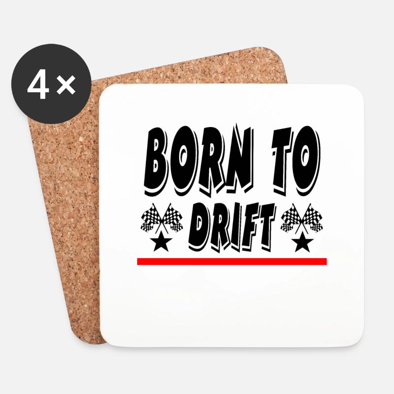 Driften - Untersetzer (4er-Set) - Weiß