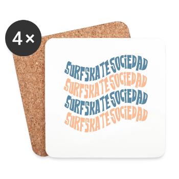 Surfskate Sociedad - Untersetzer (4er-Set) - Weiß - Vorne
