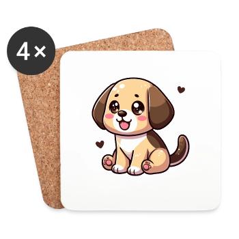 Niedlicher Baby-Labrador - Untersetzer (4er-Set) - Weiß - Vorne
