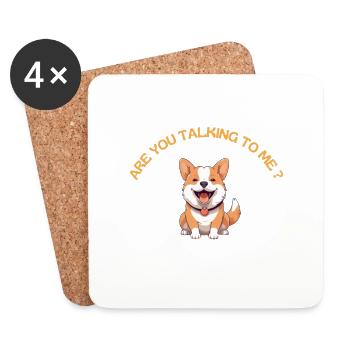 Are you talking to me? - Dessous de verre (lot de 4) - blanc - Devant