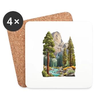 Wunder schöne Berglandschaft - Untersetzer (4er-Set) - Weiß - Vorne