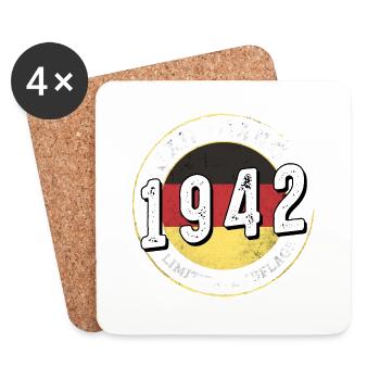 Jahrgangs 1942 Vintage 1942 Limitierte Auflage 82 - Coasters (set of 4) - white - Front
