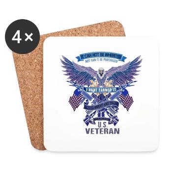 Armee Krieg Militär Uniform Force Soldat Veteran - Untersetzer (4er-Set) - Weiß - Vorne