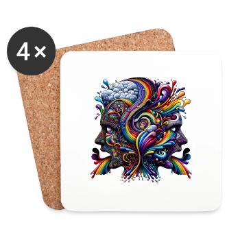 Mind Storm - Coasters (set of 4) - white - Front