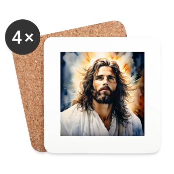 Jesus - Coasters (set of 4) - white - Front