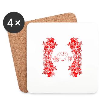 Le pouvoir des fleurs - Dessous de verre (lot de 4) - blanc - Devant