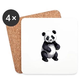 Panda - Untersetzer (4er-Set) - Weiß - Vorne