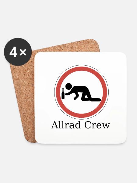 Allrad Crew - Untersetzer (4er-Set) - Weiß