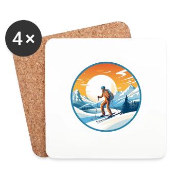 Snowy Summit - Coasters (set of 4) - white - Front