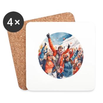 Apres Ski - Coasters (set of 4) - white - Front