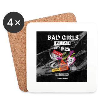 Bad Girls Die Young - Untersetzer (4er-Set) - Weiß - Vorne