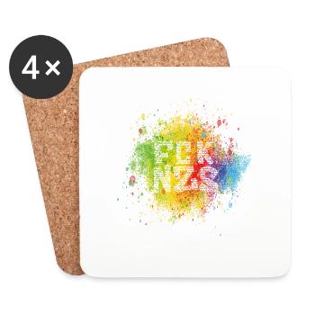 FCK NZS Wall Speckled Colours - Coasters (set of 4) - white - Front
