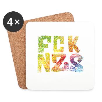 FCK NZS - Coasters (set of 4) - white - Front