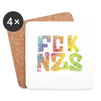 FCK NZS - Coasters (set of 4) - white - Front
