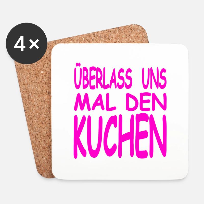 Kuchen - Untersetzer (4er-Set) - Weiß