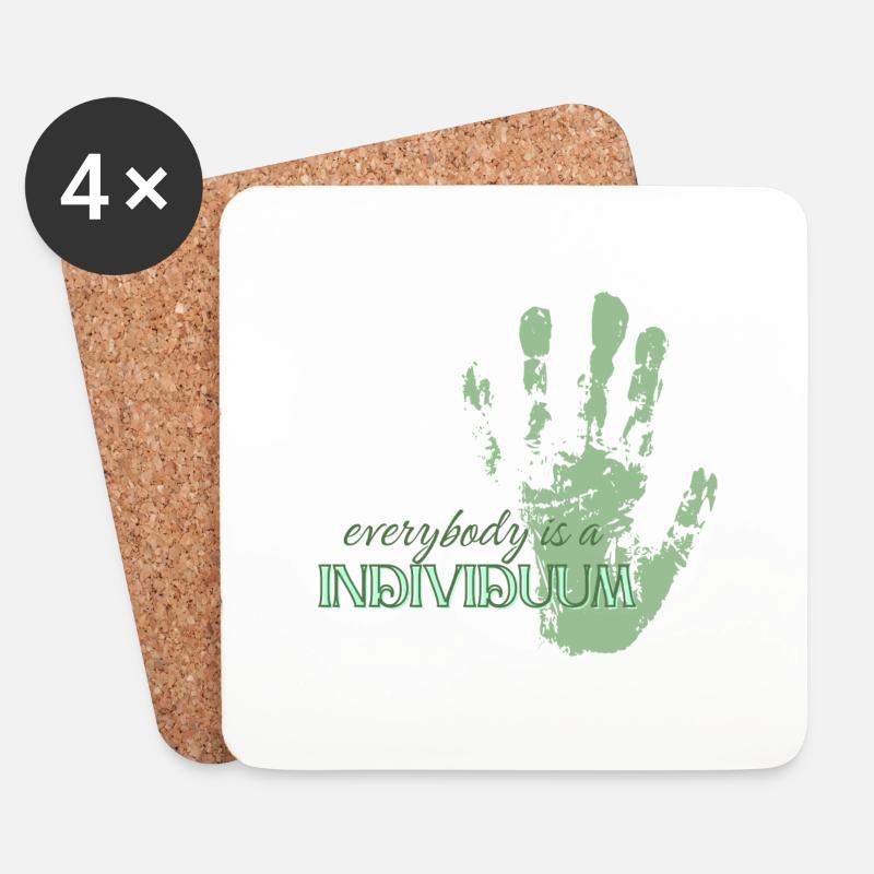 Everybody is a individuum - Untersetzer (4er-Set) - Weiß