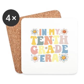 Lehrerin Schülerin der 10. Klasse in meiner Ära der zehnten Klasse - Untersetzer (4er-Set) - Weiß - Vorne