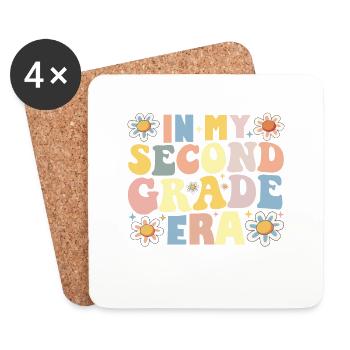 Teacher Student 2nd Grade In My Second Grade Era - Coasters (set of 4) - white - Front