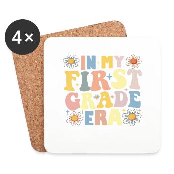 Teacher Students 1st Grade In My First Grade Era - Coasters (set of 4) - white - Front