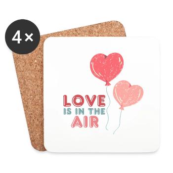 Il y a de l’amour dans l’air - Dessous de verre (lot de 4) - blanc - Devant