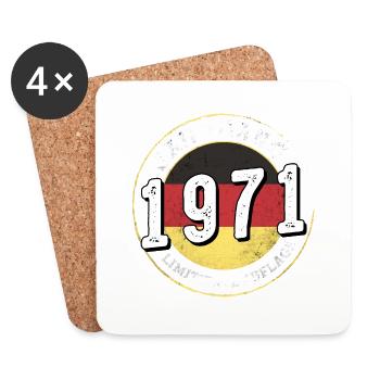 Jahrgangs 1971 Limitierte Auflage 53 ans - Dessous de verre (lot de 4) - blanc - Devant