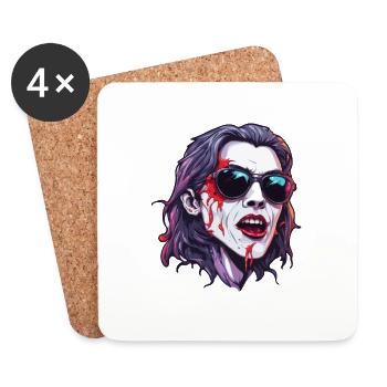 Vampir / Dracula / Blutsauger / Halloween / Mythos - Untersetzer (4er-Set) - Weiß - Vorne