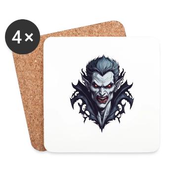 Vampir / Dracula / Blutsauger / Halloween / Mythos - Untersetzer (4er-Set) - Weiß - Vorne