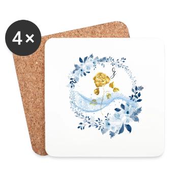 Rose - Coasters (set of 4) - white - Front