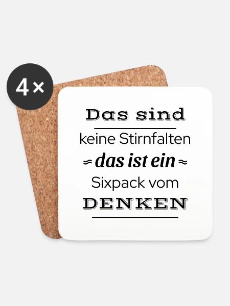 Funny gift ideas - Coasters (set of 4) - white