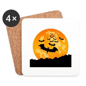 Halloween bats - Coasters (set of 4) - white - Front