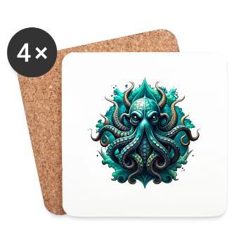 kraken - Untersetzer (4er-Set) - Weiß - Vorne