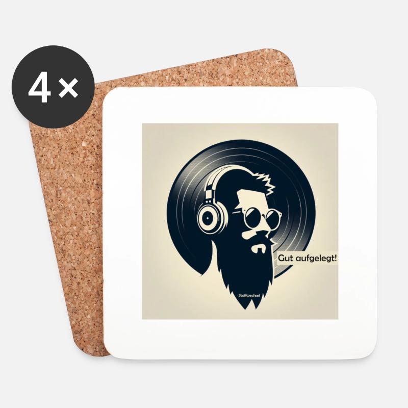 Gut aufgelegt! - Untersetzer (4er-Set) - Weiß