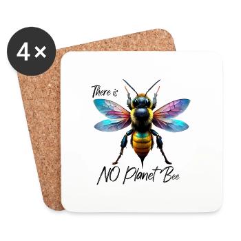 There is no Planet Bee - Untersetzer (4er-Set) - Weiß - Vorne