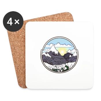 Take Me To The Mountains Winter Edition - Coasters (set of 4) - white - Front