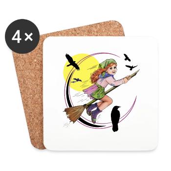 Little Witch - Coasters (set of 4) - white - Front
