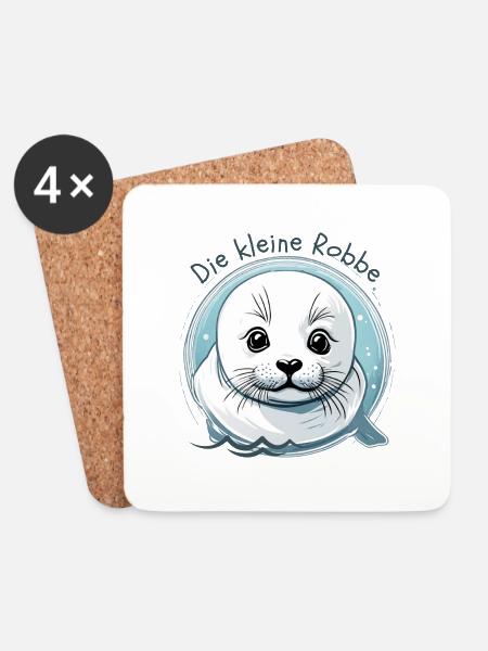 Seal - Coasters (set of 4) - white