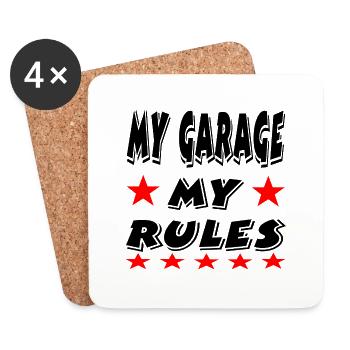 Garage - Untersetzer (4er-Set) - Weiß - Vorne