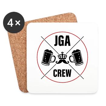 Jga Crew Bachelor Party Saying - Coasters (set of 4) - white - Front