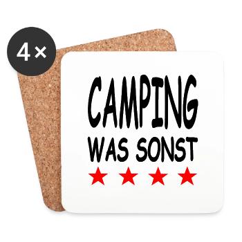 Camping - Untersetzer (4er-Set) - Weiß - Vorne