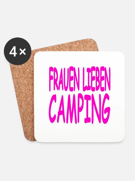 Camping - Untersetzer (4er-Set) - Weiß