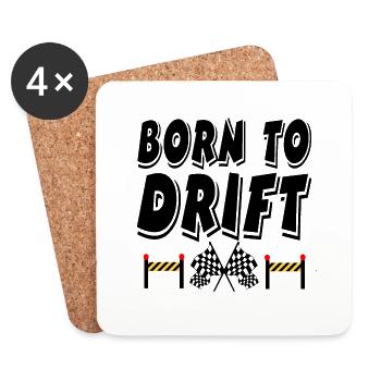 Car - Coasters (set of 4) - white - Front