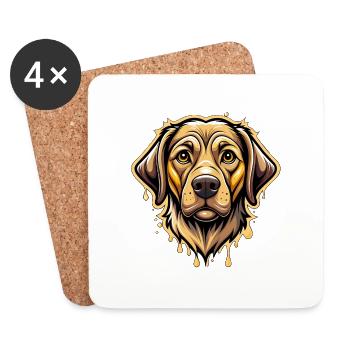 labrador retriever - Untersetzer (4er-Set) - Weiß - Vorne