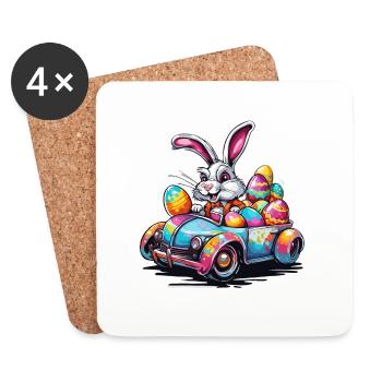 Easter Bunny / Easter / Eggs / Holidays / Easter - Coasters (set of 4) - white - Front