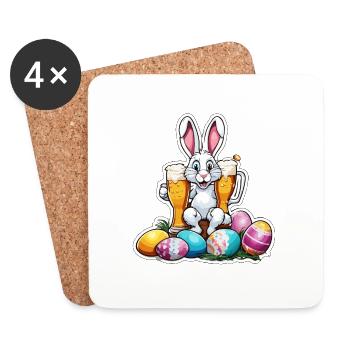 Easter Bunny / Easter / Eggs / Holidays / Easter - Coasters (set of 4) - white - Front