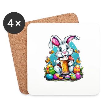 Easter Bunny / Easter / Eggs / Holidays / Easter - Coasters (set of 4) - white - Front