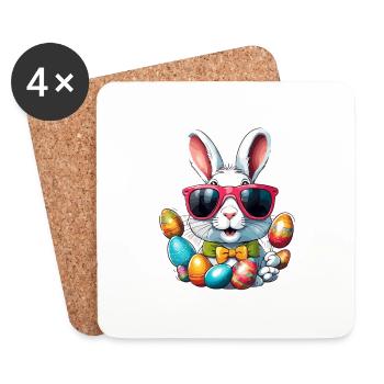Easter Bunny / Easter / Eggs / Holidays / Easter - Coasters (set of 4) - white - Front