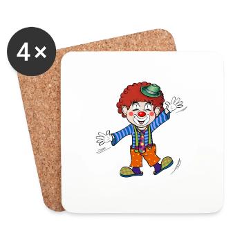 Clown - Coasters (set of 4) - white - Front